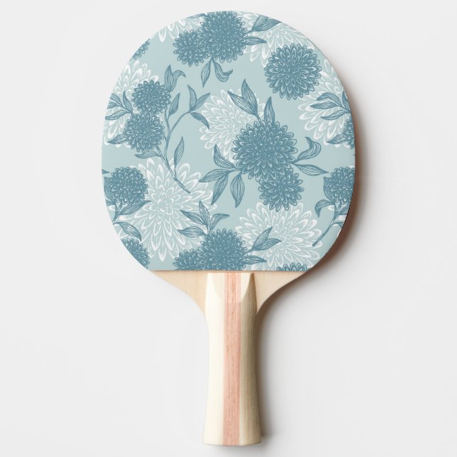 Raquete De Tênis De Mesa Teste padrão floral retro 2 2 (Frente)