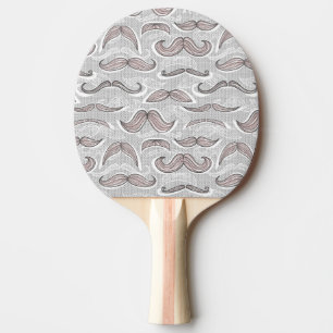 Raquete De Tênis De Mesa Teste padrão na moda do bigode