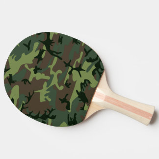 Raquete De Tênis De Mesa Teste padrão verde de Camo Brown da camuflagem