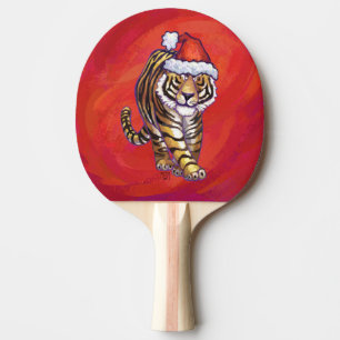 Raquete De Tênis De Mesa Tigre Natal em Vermelho