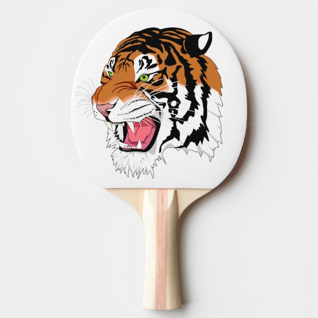 Raquete De Tênis De Mesa Tigre Rugindo (Frente)