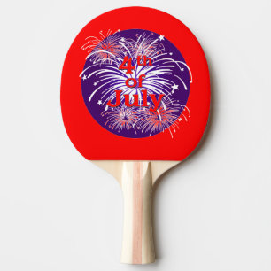 Raquete De Tênis De Mesa Vermelho brilhante 4o da celebração dos