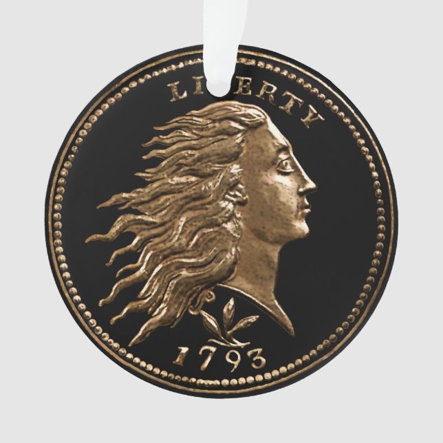 Raros Ornamento de Penny no Início da América (Frente)