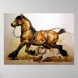 Rascunho De Cavalo E Poster