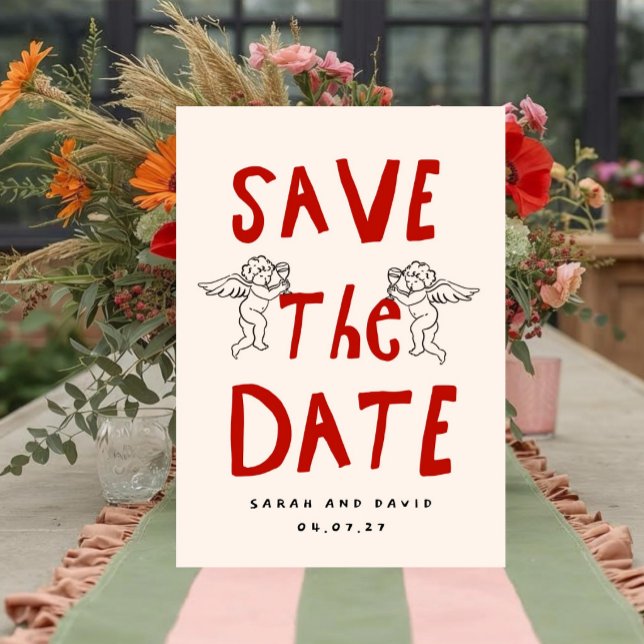 Rascunho Divertido Desenho Salvar a data Convite (Criador carregado)