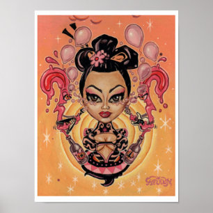 "Rasgos impressão da arte aos balões" - (arte