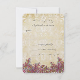 Raspberry Pink Boho Floral Resposta ao Casamento R