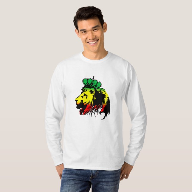 Rasta Leão de Judah T-Shirt (Frente Completa)