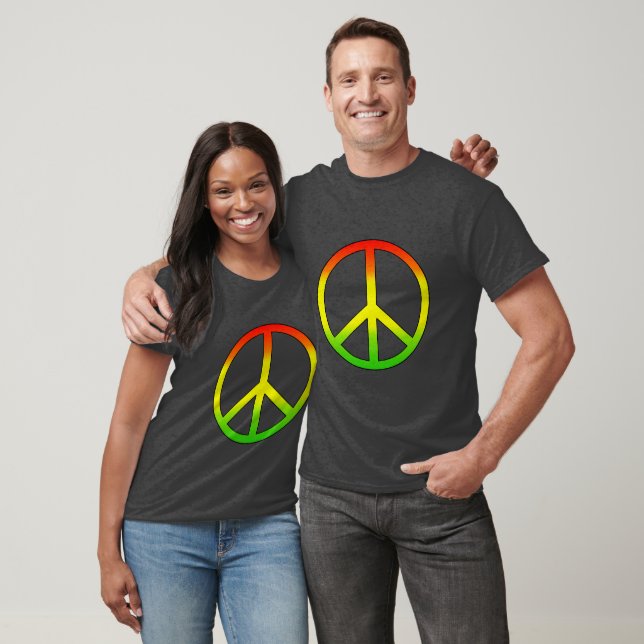 Rasta Peace Symbol T-Shirt (Unissex)
