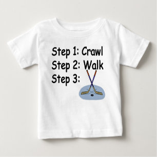 Rastejar, Walk, Tocar camiseta de bebê de hóquei