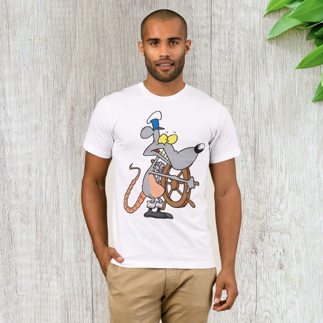 Rat Capitão Mens T-Shirt (Criador carregado)
