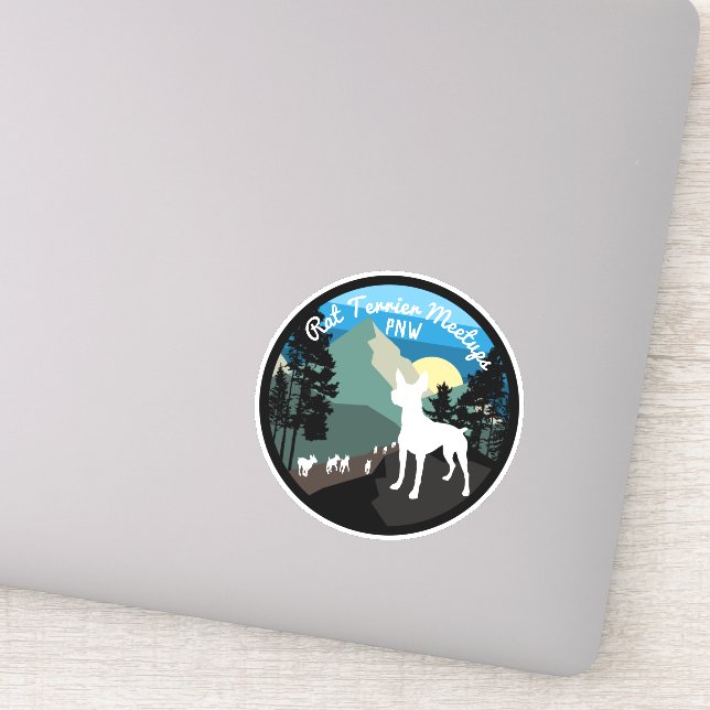 Rat Terrier Meetups PNW - adesivo oficial (Detalhe)