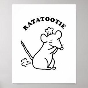Rata tootie Cute Funny Animal Pun Poster