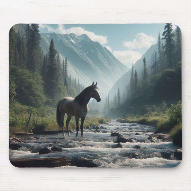 Rato de Água com Cavalo Mousepad (Frente)