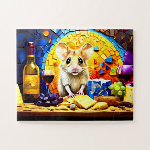 Rato de Campo Mosaico Cinto Coll quebra-cabeça vív