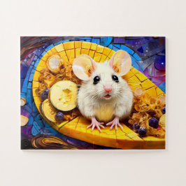 Rato de campo mosaico cômodo quebra-cabeça vívido