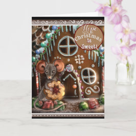 Rato de Gingerpão doce Cartão de Natal