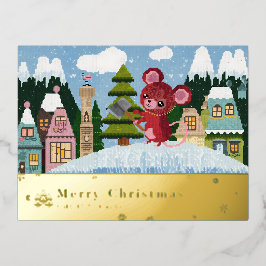 rato de montanha nevada Feriado Feriado de folha d