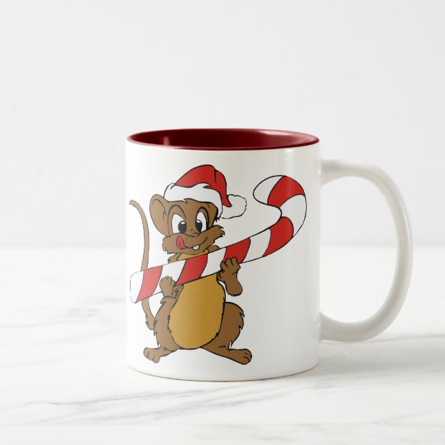 Rato De Natal Com Uma Caneca Doce (Direita)