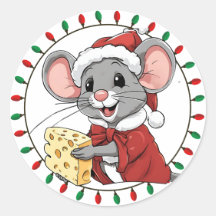 Rato de Natal ganha o adesivo de queijo