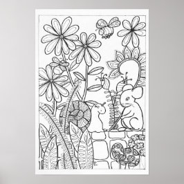 Rato poster a cores 13x19 e caracol