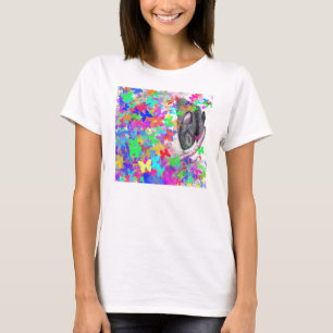 rato que sonha da camisa das borboletas T