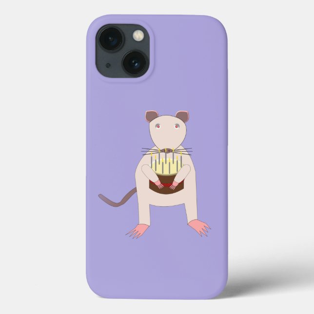 Rato Siamês com Bolo de Aniversário (Verso)
