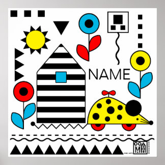 Rato Wheelie e Poster de Casa - personalize