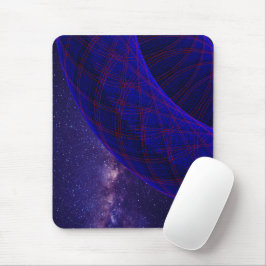 Ratos de Donuts Azuis no Espaço Mouse Pad