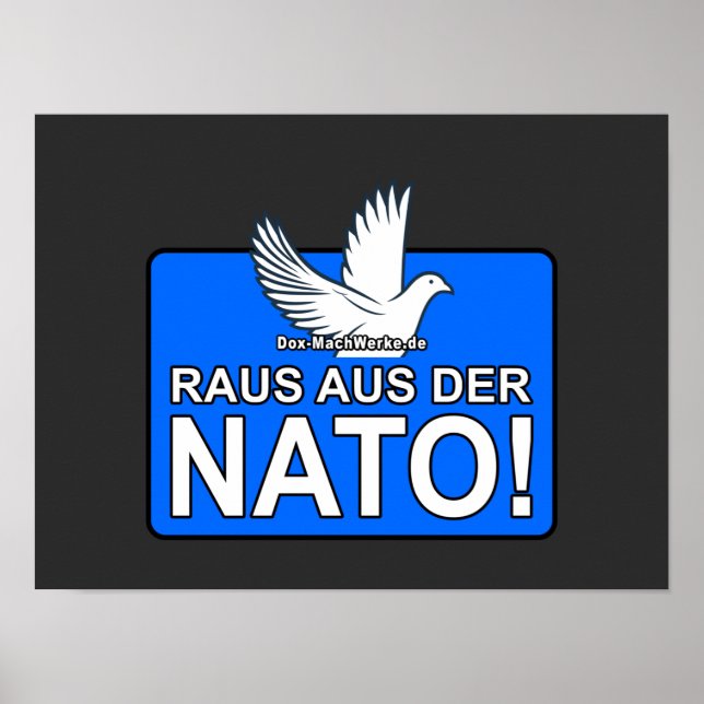 RAUS AUS DER NATO (Friedenstaube) - POSTER (Frente)