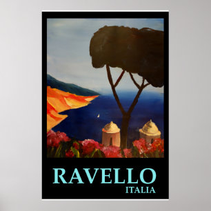 Ravello Italia - poster retro do estilo