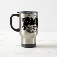 Raven Art Mug Wild Bird Caneca de viagem Raven Mug