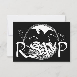 Raven Art RSVP Cartão de Arte Nativo Personalizado