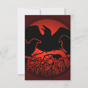 Raven Art RSVP Cartão de Arte Nativo Personalizado