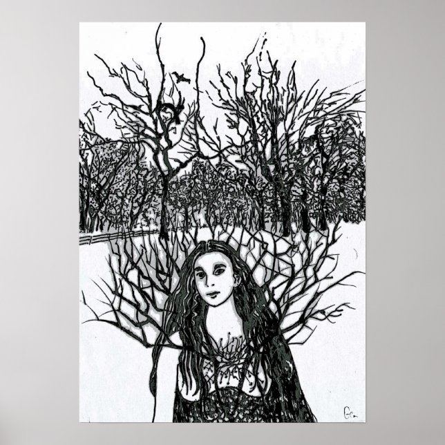Raven Girl Poster (Frente)