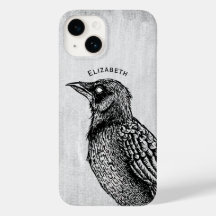 Raven Gótica Black White Horror Tinta Preta Nome d