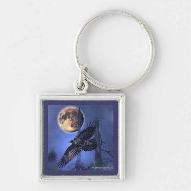RAVEN & Moon Gothic Chaveiro místico (Frente)