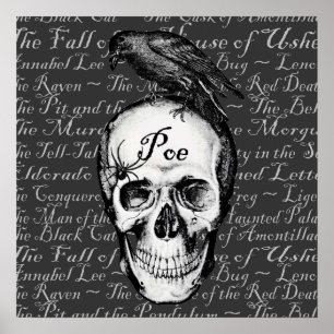 Raven Poe Impressão