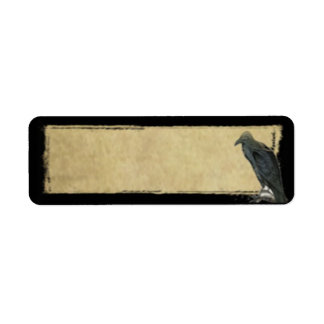Raven Preto Antigo - Etiquetas de Endereço de Reto