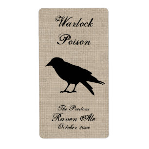 Raven Preto na Etiqueta da Cerveja Burlap