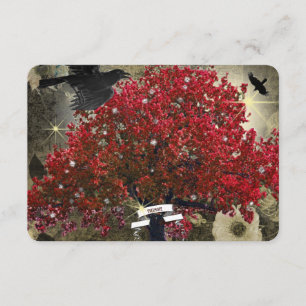 Raven Red Tree Tree Gothic RSVP