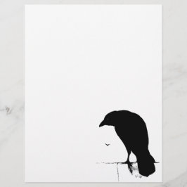 Raven Silhouette - Gótico Vintage Ravens & Crows