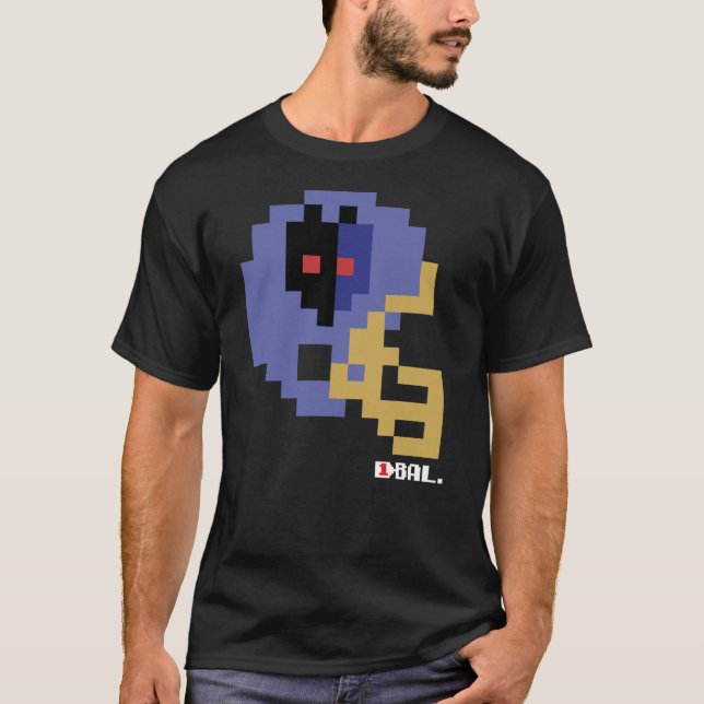 Ravens Alternate Tecmo Bowl Helmet T-Shirt (Frente)