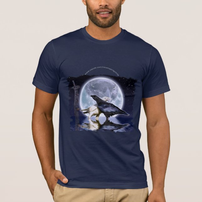 RAVENS BRANCAS E PRETAS, T-Shirt TOTEM E MOON COMP (Frente)