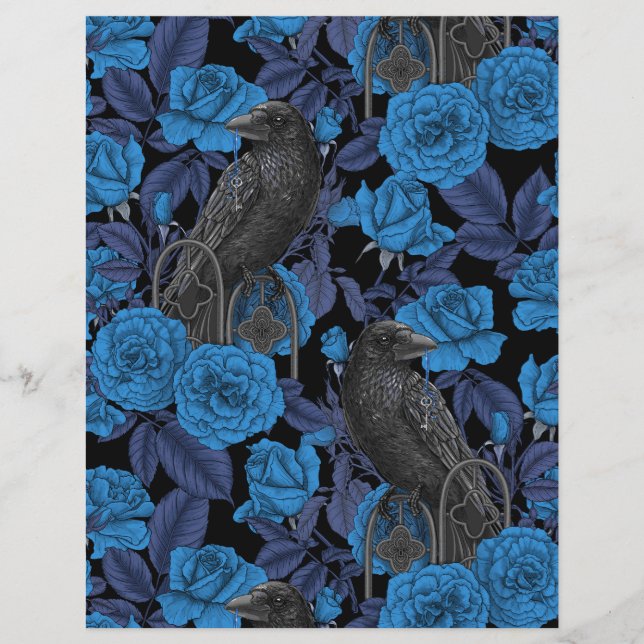 Ravens e rosas azuis (Frente)