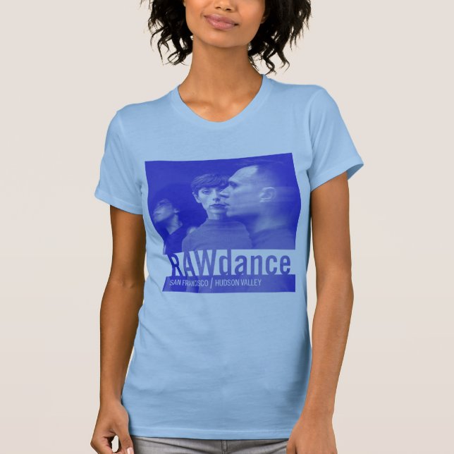 RAWdance T-Shirt Gráfico Desfocado em Azul (Frente)