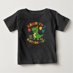 RAWR! Eu tenho 2 anos – Camiseta de Aniversário de