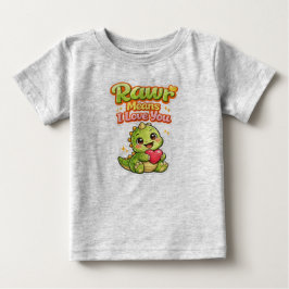 Rawr Significa que Eu Te Amo - Camiseta 3-6 meses