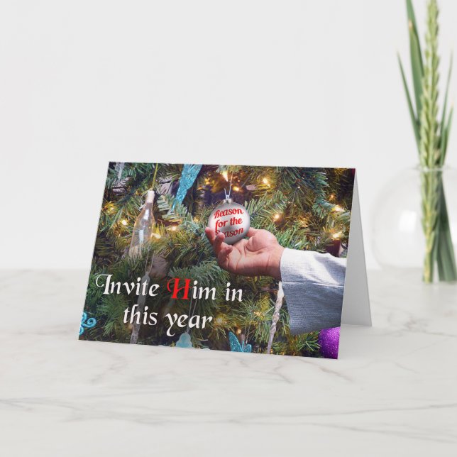 Razão para a estação, cartão de Natal de Jesus (Frente)