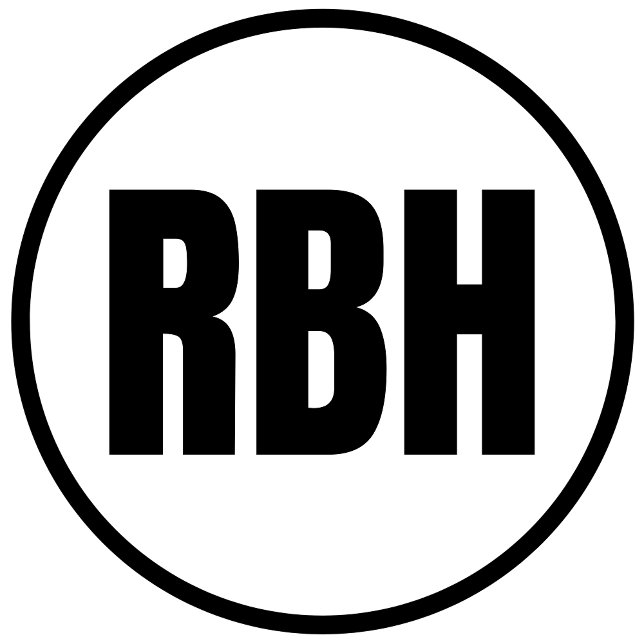 RBH - Adesivo redondo clássico com bordos (Criador carregado)